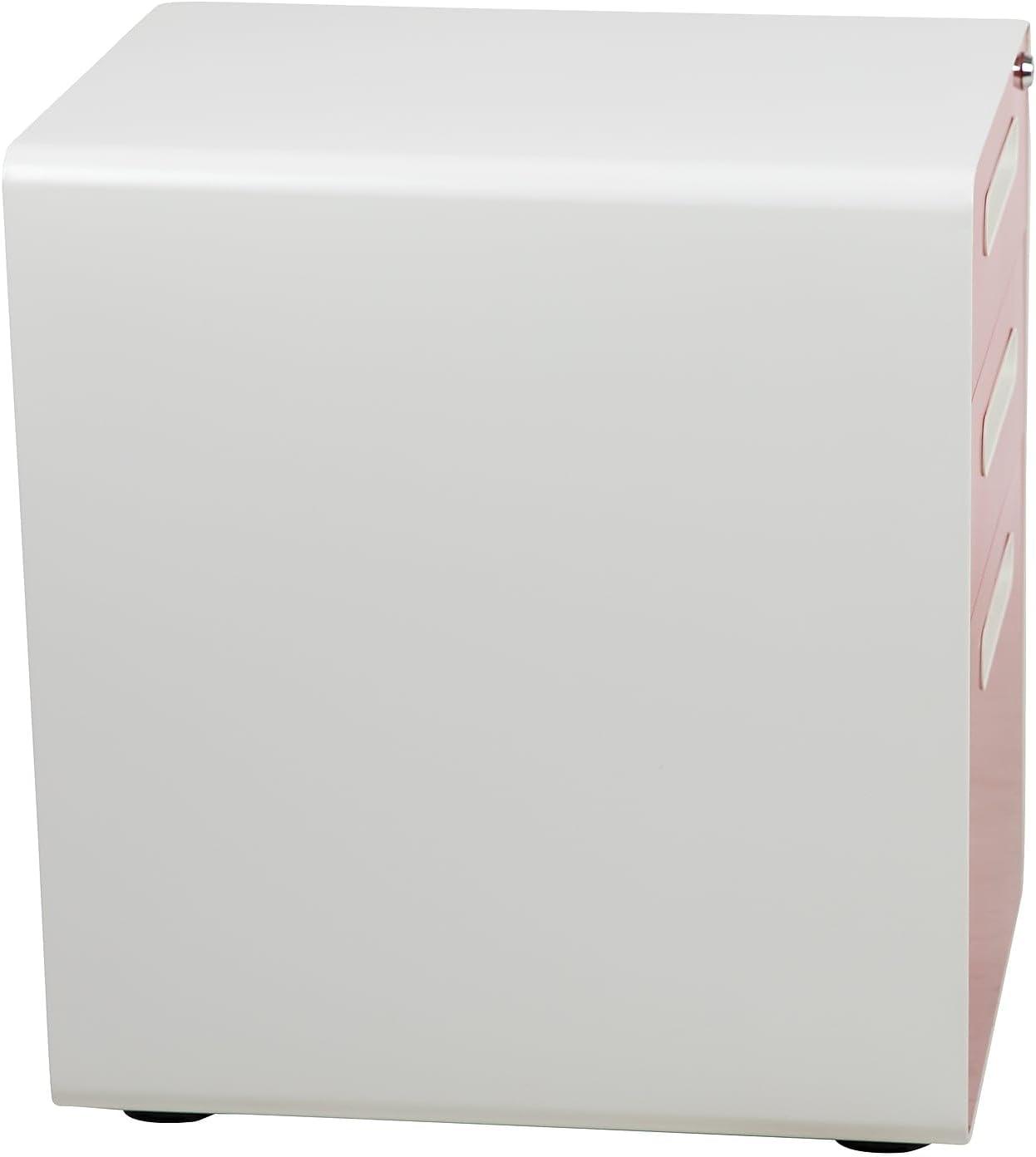 imageFlash Furniture Wren Ergonomic 3Drawer Mobile Locking Filing Cabinet with AntiTilt Mechanism ampamp LetterLegal Drawer White with Red FaceplateWhite and Red