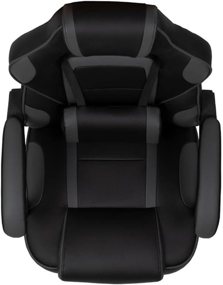 imageFlash Furniture X30 Gaming Chair Racing Office Ergonomic Computer Chair with Fully Reclining Back and SlideOut Footrest in Gray LeatherSoftBlackGray