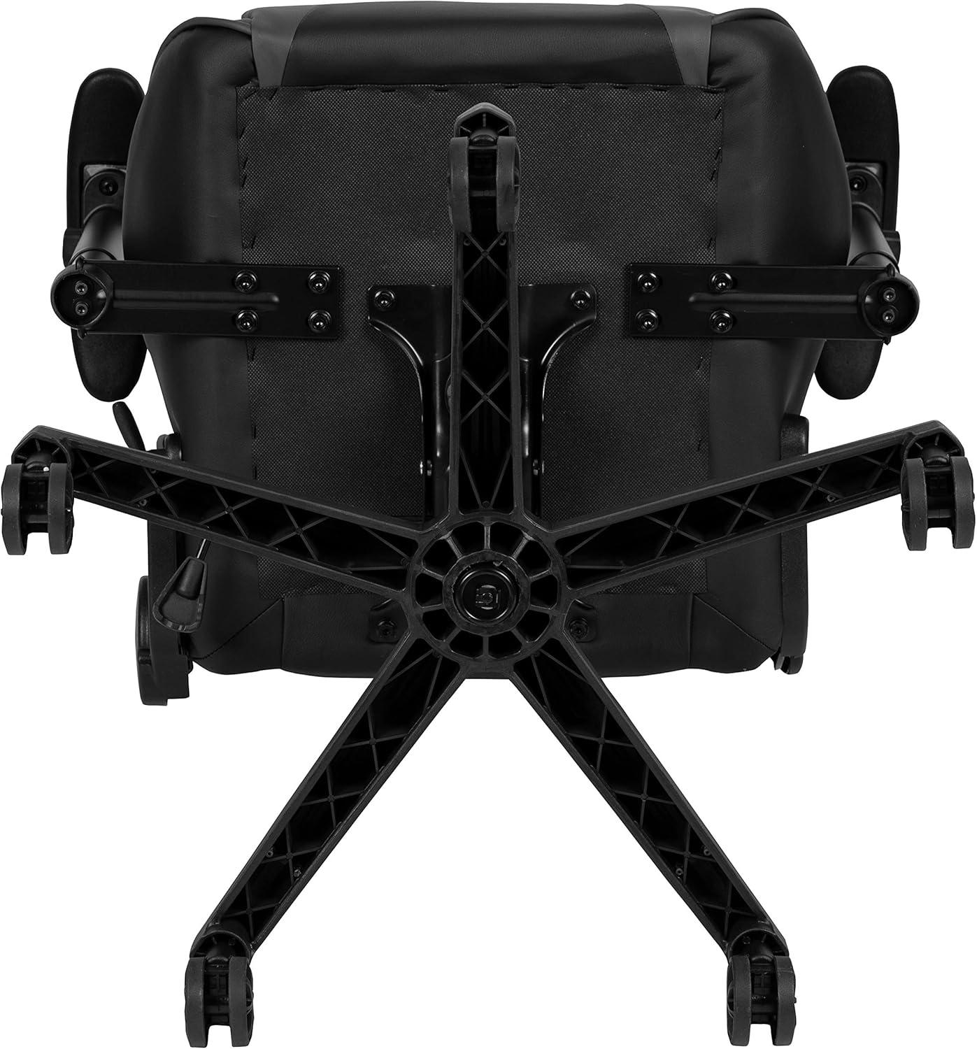 imageFlash Furniture X30 Gaming Chair Racing Office Ergonomic Computer Chair with Fully Reclining Back and SlideOut Footrest in Gray LeatherSoftGrey