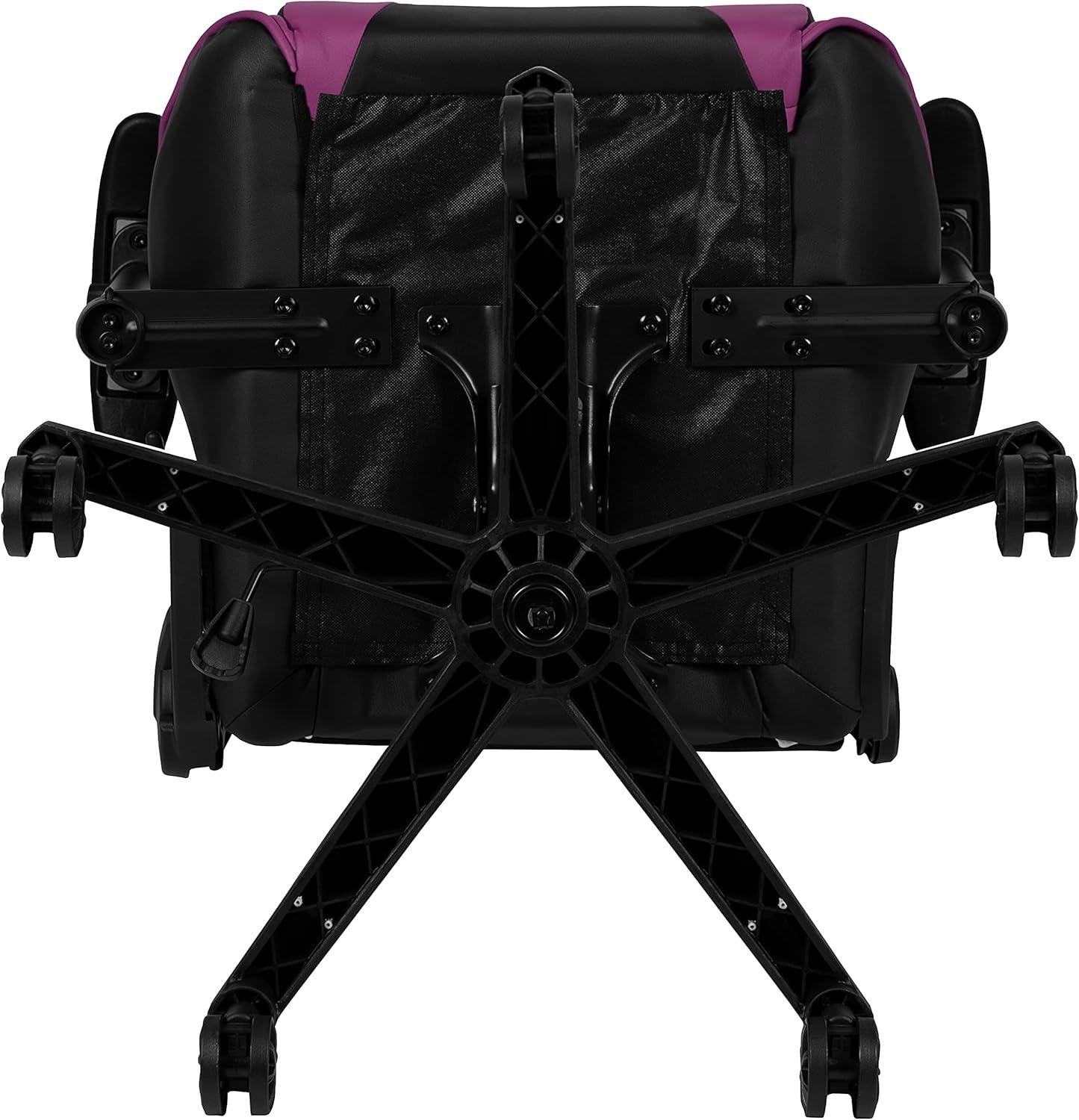 imageFlash Furniture X30 Gaming Chair Racing Office Ergonomic Computer Chair with Fully Reclining Back and SlideOut Footrest in Gray LeatherSoftPurple