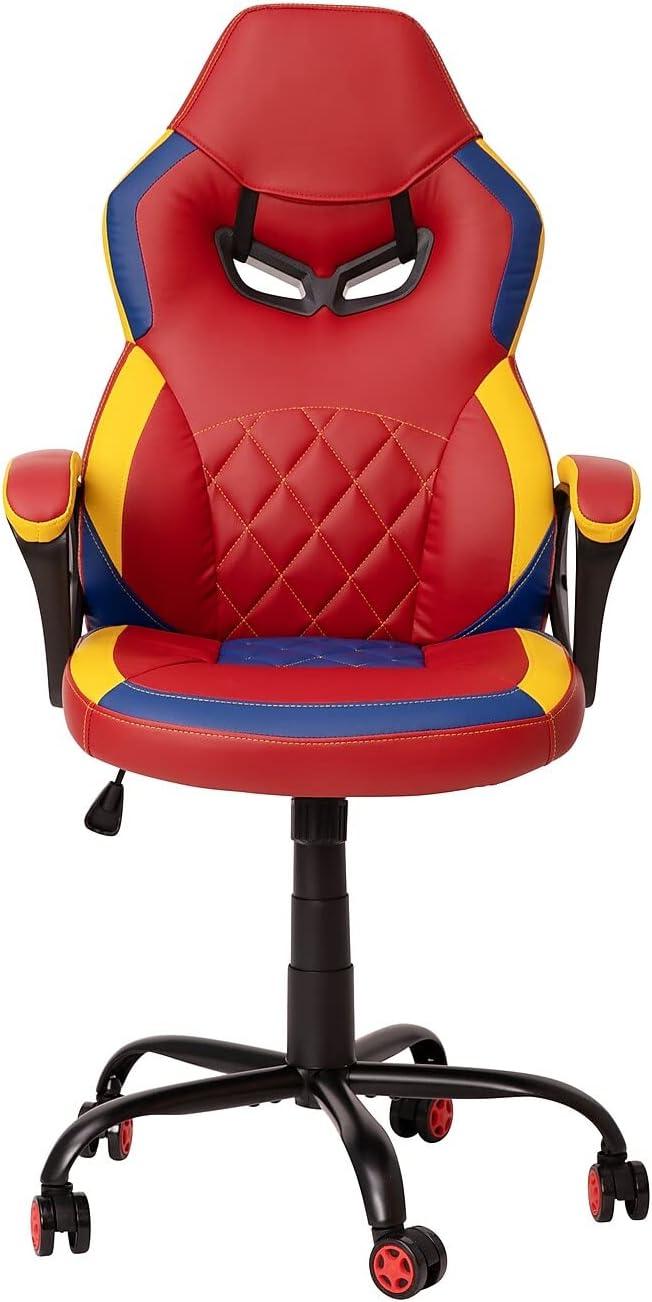 imageFlash Furniture X30 Gaming Chair Racing Office Ergonomic Computer Chair with Fully Reclining Back and SlideOut Footrest in Gray LeatherSoftRedBlueYellow