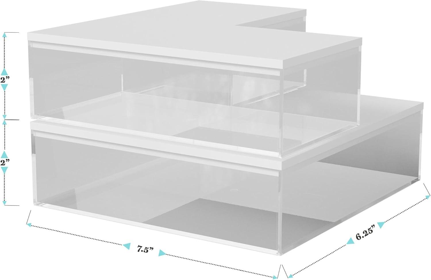 imageMartha Stewart Brody Plastic Storage Organizer Bins with Engineered Wood Lids for Home OfficeKitchen orBathroom 3 Pack 2Small1Medium ClearWhiteClearLight Natural