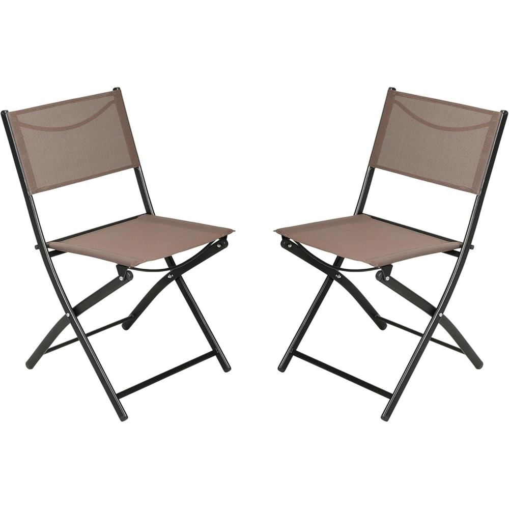imageFlash Furniture Brazos Commercial IndoorOutdoor Folding Chairs Flex Comfort BacksSeats Metal Frames Portable Lightweight Foldable Design Set of 2 NavyBlackBrown