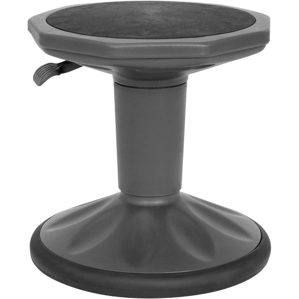 imageFlash Furniture Carter Adjustable Height Kids Active Stool Flexible Gray Stool for Classroom and Home NonSkid Bottom Rubberized Seat 14quot 18quot Seat HeightGrey
