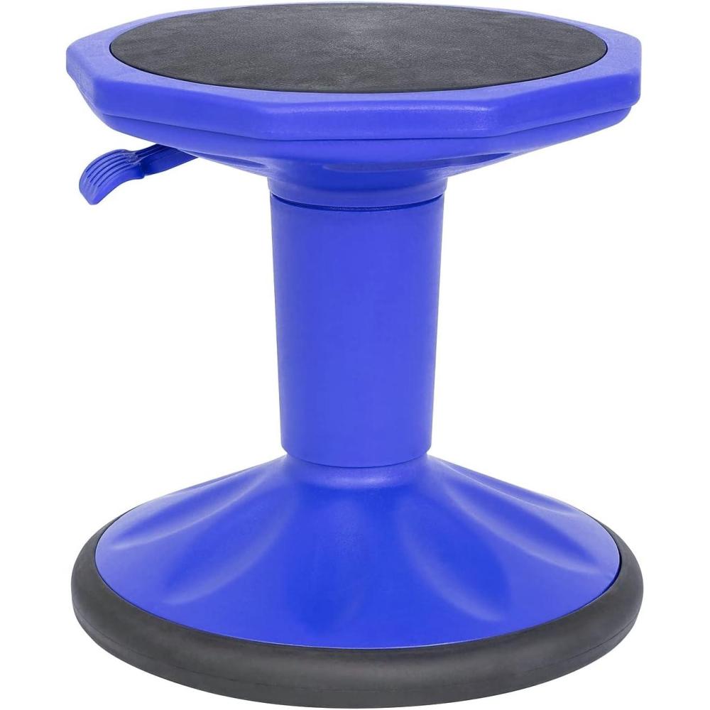 imageFlash Furniture Carter Adjustable Height Kids Active Stool Flexible Gray Stool for Classroom and Home NonSkid Bottom Rubberized Seat 14quot 18quot Seat HeightBlue
