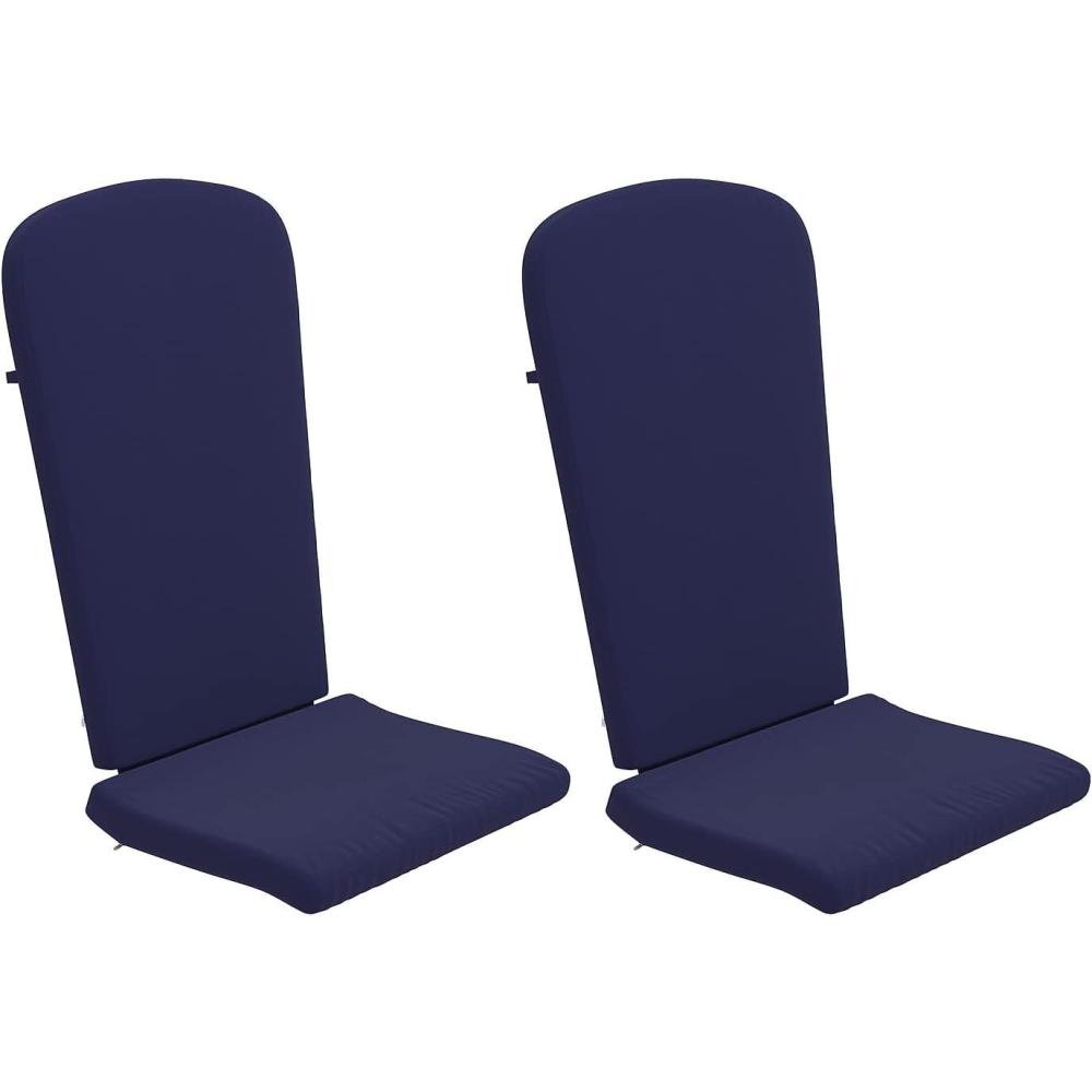 imageFlash Furniture Charlestown Set of 2 Adirondack Chair Cushions Cream Fabric Cushions 2quot Thick Padding IndoorOutdoor Patio Chair Replacement CushionsBlue