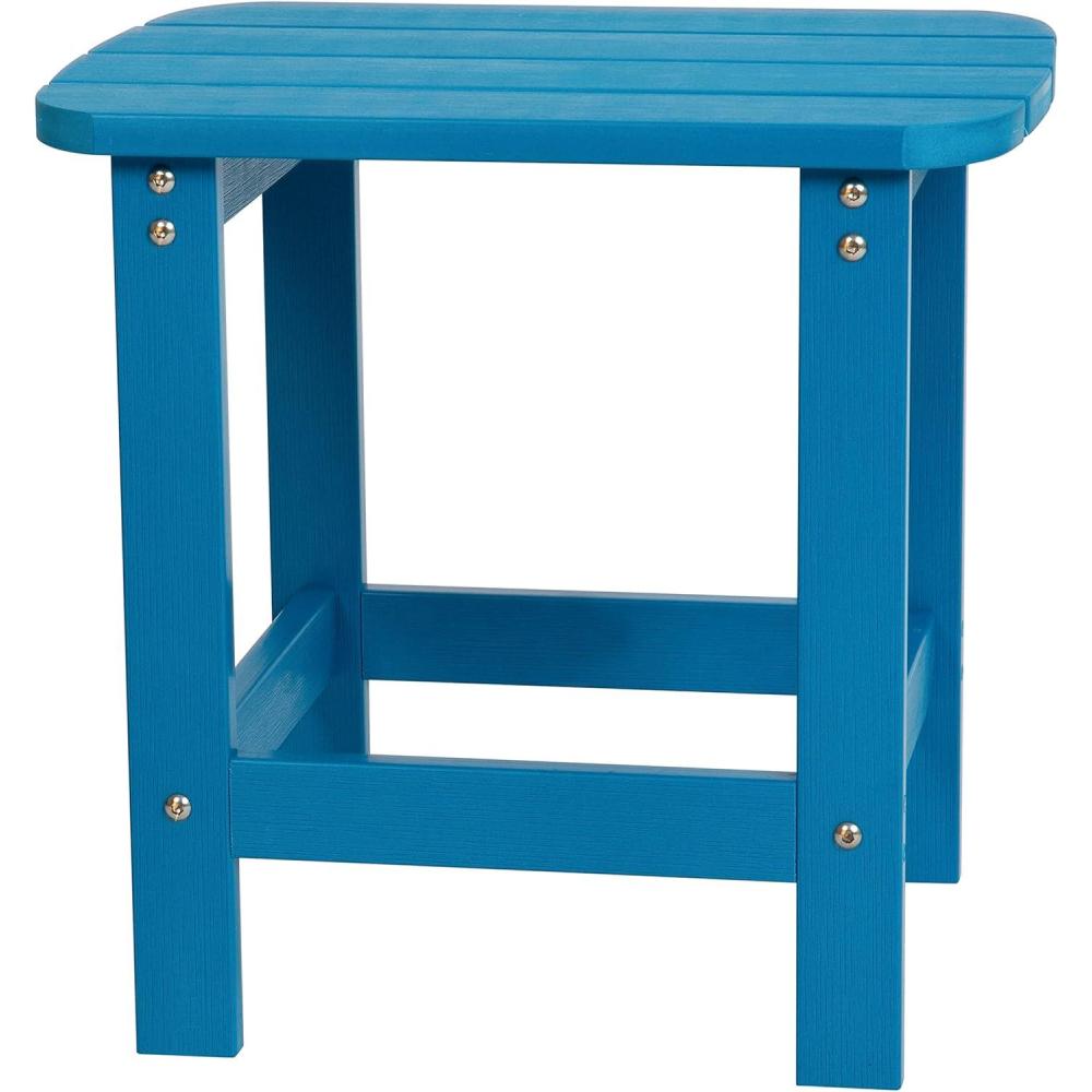imageFlash Furniture Charlestown Tiered Commercial Poly Resin Adirondack Side Table  Lime Green  AllWeather  IndoorOutdoorBlue