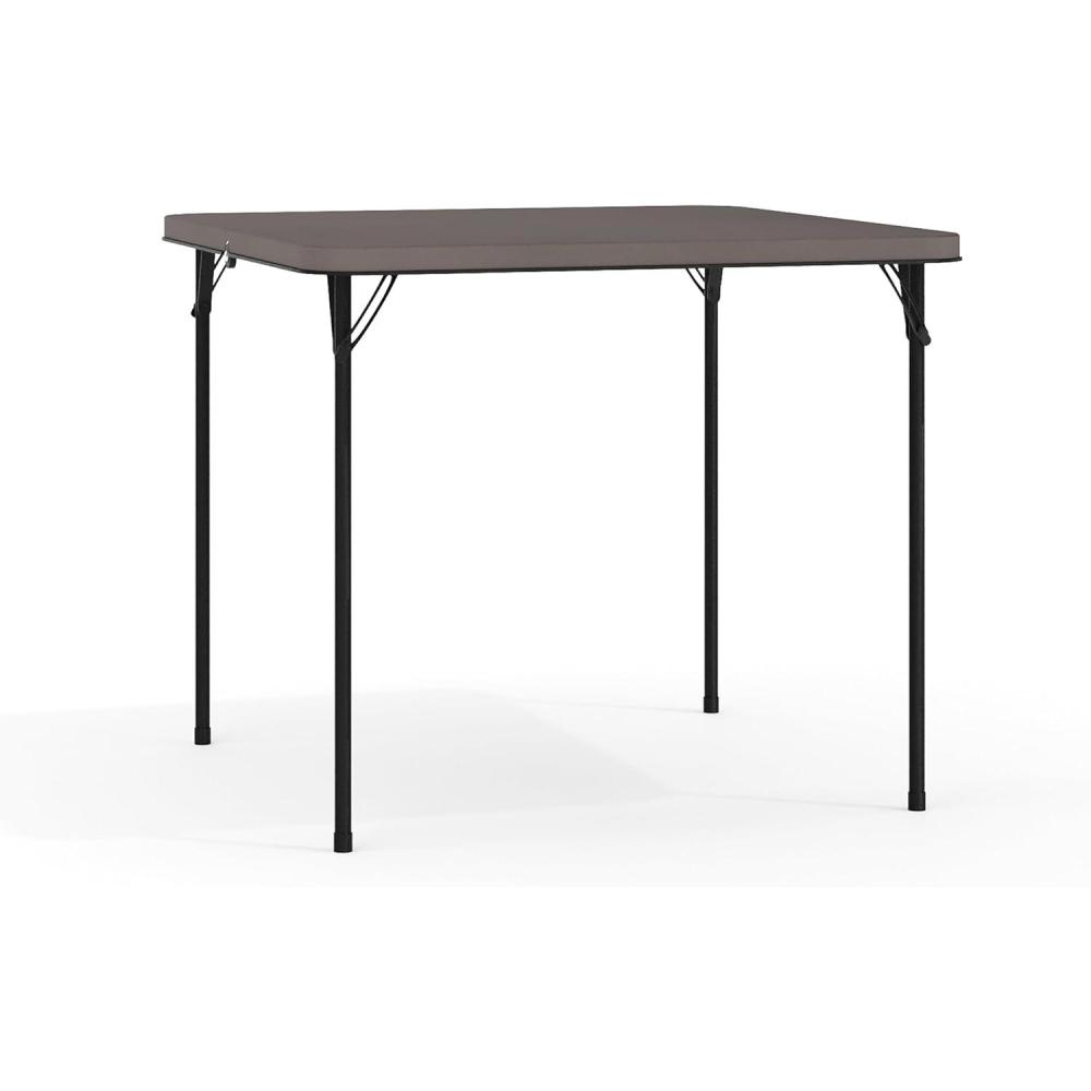 imageFlash Furniture Elon 285 Square AllOccasion Plastic Folding Event Table with Locking Legs Folding Banquet Table for IndoorOutdoor Events WhiteDark Gray