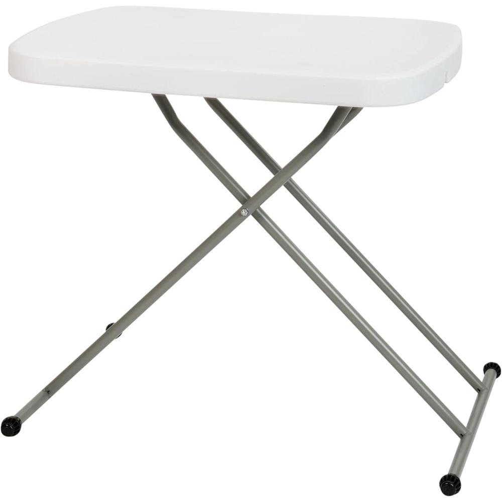 imageFlash Furniture Elon Folding Table Granite White Height Adjustable 26 Inch TV Tray Commercial Grade Laptop Table26