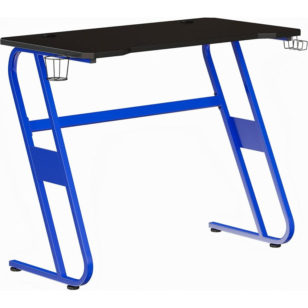 imageFlash Furniture Fisher Red Gaming Ergonomic Desk with Cup Holder and Headphone HookBlue