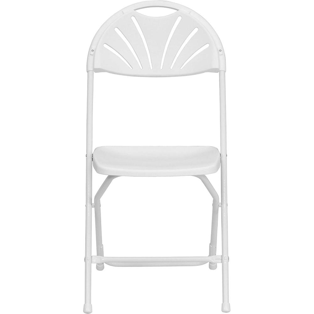imageFlash Furniture Hercules Series Plastic Folding Chairs with Carrying Handle Lightweight Commercial Event Seats 650lb Static Weight Capacity Set of 8 WhiteWhite