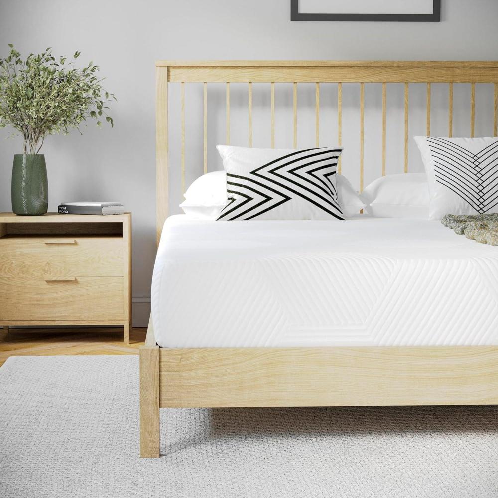 imageFlash Furniture Jasmine 8 Inch Green Tea Memory Foam Mattress Charcoal Infused Supportive Pressure Relief CertiPURUS Certified Foam Twin Mattress in a Box WhiteQueen