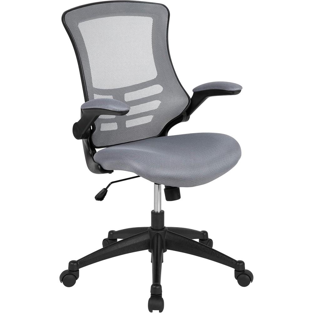 imageFlash Furniture Kelista Office Chair Ergonomic MidBack Dark Gray Mesh with SwivelDark Gray Mesh