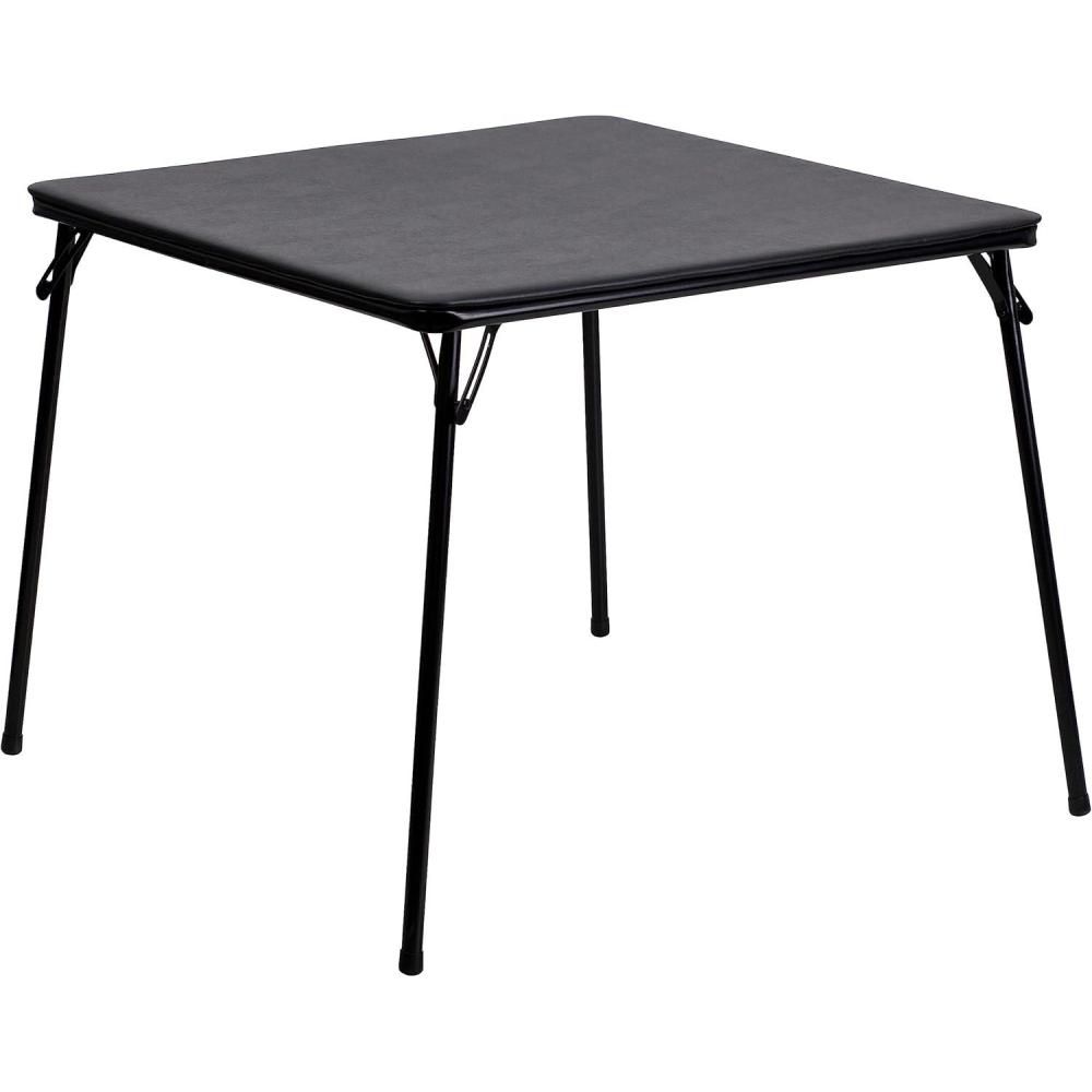 imageFlash Furniture Madison 5Piece Folding Card Table and Chairs Set Portable Event Table and Chairs Set for Indoor and Outdoor Gatherings GrayBlack