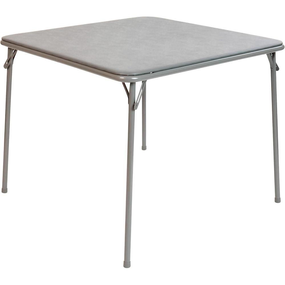 imageFlash Furniture Madison 5Piece Folding Card Table and Chairs Set Portable Event Table and Chairs Set for Indoor and Outdoor Gatherings GrayGrey