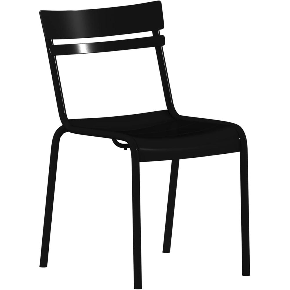 imageFlash Furniture Nash Commercial Grade Steel Stack Chair IndoorOutdoor Armless Chair with 2 Slat Back Set of 4 RedBlack