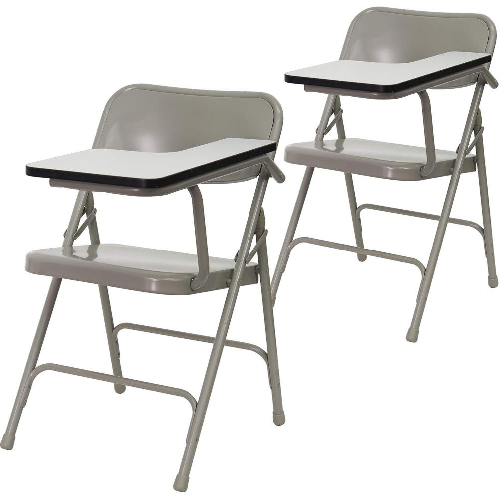 imageFlash Furniture Ralph Premium Steel Folding Chair with Left Handed Tablet ArmSet of 2