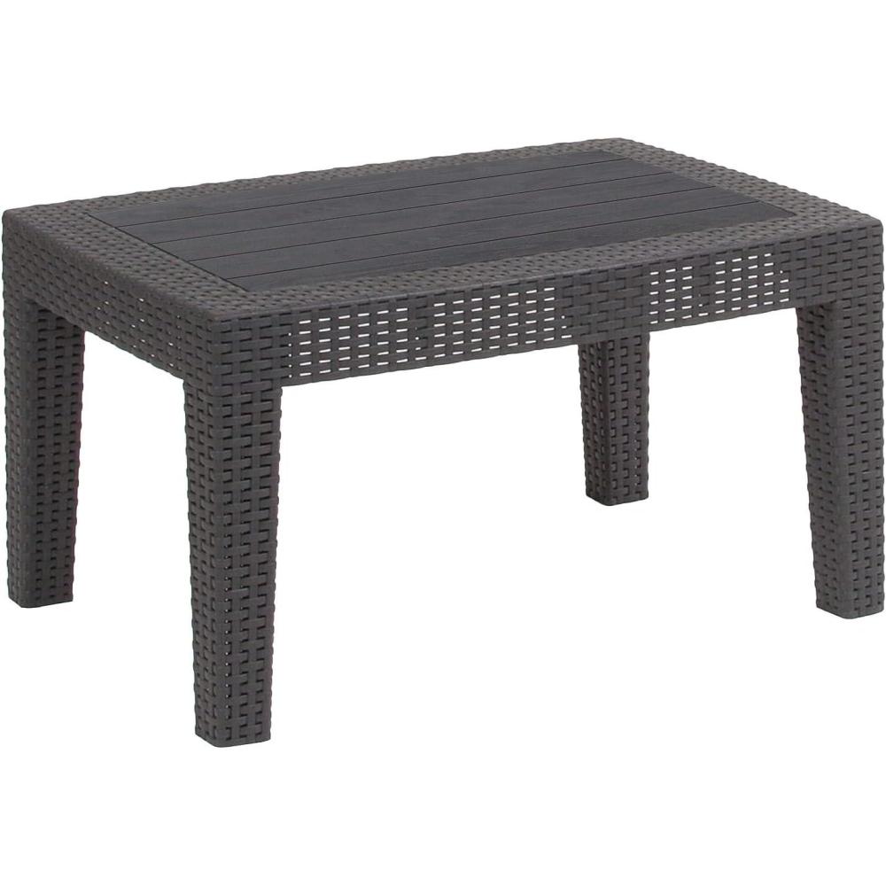 imageFlash Furniture Seneca Dark Gray Faux Rattan Coffee Table