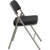Flash Furniture 2 Pack HERCULES Series Premium Curved Triple Braced & Double Hinged Burgundy Fabric Metal Folding Chair(Black)