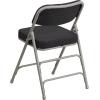 Flash Furniture 2 Pack HERCULES Series Premium Curved Triple Braced & Double Hinged Burgundy Fabric Metal Folding Chair(Black)