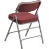 Flash Furniture 2 Pack HERCULES Series Premium Curved Triple Braced & Double Hinged Burgundy Fabric Metal Folding Chair(Burgundy)