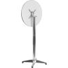 Flash Furniture 23.25″ Round Aluminum Indoor/Outdoor Bar Height Table with Flip-Up Top, Heavy-Duty Aluminum Flip-Up Top Cocktail Table, Silver(Aluminum)