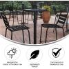 Flash Furniture 23.25″ Round Aluminum Indoor/Outdoor Bar Height Table with Flip-Up Top, Heavy-Duty Aluminum Flip-Up Top Cocktail Table, Silver(Black)