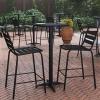 Flash Furniture 23.25″ Round Aluminum Indoor/Outdoor Bar Height Table with Flip-Up Top, Heavy-Duty Aluminum Flip-Up Top Cocktail Table, Silver(Black)