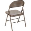 Flash Furniture 4 Pack HERCULES Series Double Braced Red Metal Folding Chair(Beige)