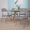 Flash Furniture 4 Pack HERCULES Series Double Braced Red Metal Folding Chair(Beige)