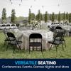 Flash Furniture 4 Pack HERCULES Series Double Braced Red Metal Folding Chair(Black)
