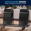 Flash Furniture 4 Pack HERCULES Series Double Braced Red Metal Folding Chair(Black)