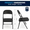 Flash Furniture 4 Pack HERCULES Series Double Braced Red Metal Folding Chair(Black)