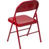 Flash Furniture 4 Pack HERCULES Series Double Braced Red Metal Folding Chair(Red)