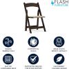 Flash Furniture 4 Pack HERCULES Series Fruitwood Wood Folding Chair with Vinyl Padded Seat(Fruitwood)