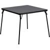 Flash Furniture 4 Plastic Folding Chairs 650-lb. Capacity and Folding Card Table for 4 Players(Chair+ Card Table)