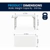 Flash Furniture 4′ Rectangular Plastic Folding Event Table with Adjustable Legs and Carrying Handle, Bi-Fold Portable Banquet Table for Indoor/Outdoor Events, White