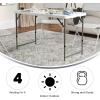 Flash Furniture 4′ Rectangular Plastic Folding Event Table with Adjustable Legs and Carrying Handle, Bi-Fold Portable Banquet Table for Indoor/Outdoor Events, White