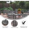 Flash Furniture 5-Piece Patio Dining Set with 31.5″ Square Glass Metal Table and 4 Stackable Slat Back Chairs, Indoor/Outdoor Bistro Set, Black(Silver)