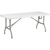 Flash Furniture 6-Foot Plastic Folding Table and 4 Pack Plastic Folding Chairs 650LB Capacity