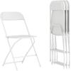 Flash Furniture 6-Foot Plastic Folding Table and 4 Pack Plastic Folding Chairs 650LB Capacity