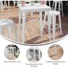 Flash Furniture Aaron Commercial Grade 23.75″ Square White Metal Indoor-Outdoor Bar Height Table(White)