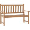 Flash Furniture Adele Commercial Indoor/Outdoor Acacia Wood Bench, 2-Person Slatted Patio Loveseat, for Use in Yard, Garden, Porch, or Park, Black(Brown)