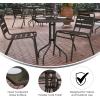 Flash Furniture Barker 23.5″ Square Indoor/Outdoor Tempered Glass Patio Side Table, Outdoor Patio Table for Commercial or Residential Use, Clear/Black(Clear Top/Bronze Frame)