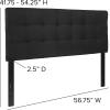 Flash Furniture Bedford Tufted Upholstered Headboard for Full Size Bed, Contemporary Fabric Tufted Headboard with Adjustable Height, Black