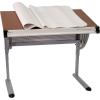 Flash Furniture Berkley Adjustable Drawing and Drafting Table with Pewter Frame