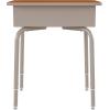 Flash Furniture Billie Student Desk – Gray Granite Open Front School Desk – Silver Metal Frame – 24″W x 18″D Adjustable Height, Durable for School or Remote Learning(Walnut/Silver)
