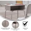 Flash Furniture Billie Student Desk – Gray Granite Open Front School Desk – Silver Metal Frame – 24″W x 18″D Adjustable Height, Durable for School or Remote Learning(Gray Granite/Silver)
