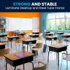 Flash Furniture Billie Student Desk – Gray Granite Open Front School Desk – Silver Metal Frame – 24″W x 18″D Adjustable Height, Durable for School or Remote Learning(Natural)