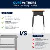 Flash Furniture Billie Student Desk – Gray Granite Open Front School Desk – Silver Metal Frame – 24″W x 18″D Adjustable Height, Durable for School or Remote Learning(Natural)